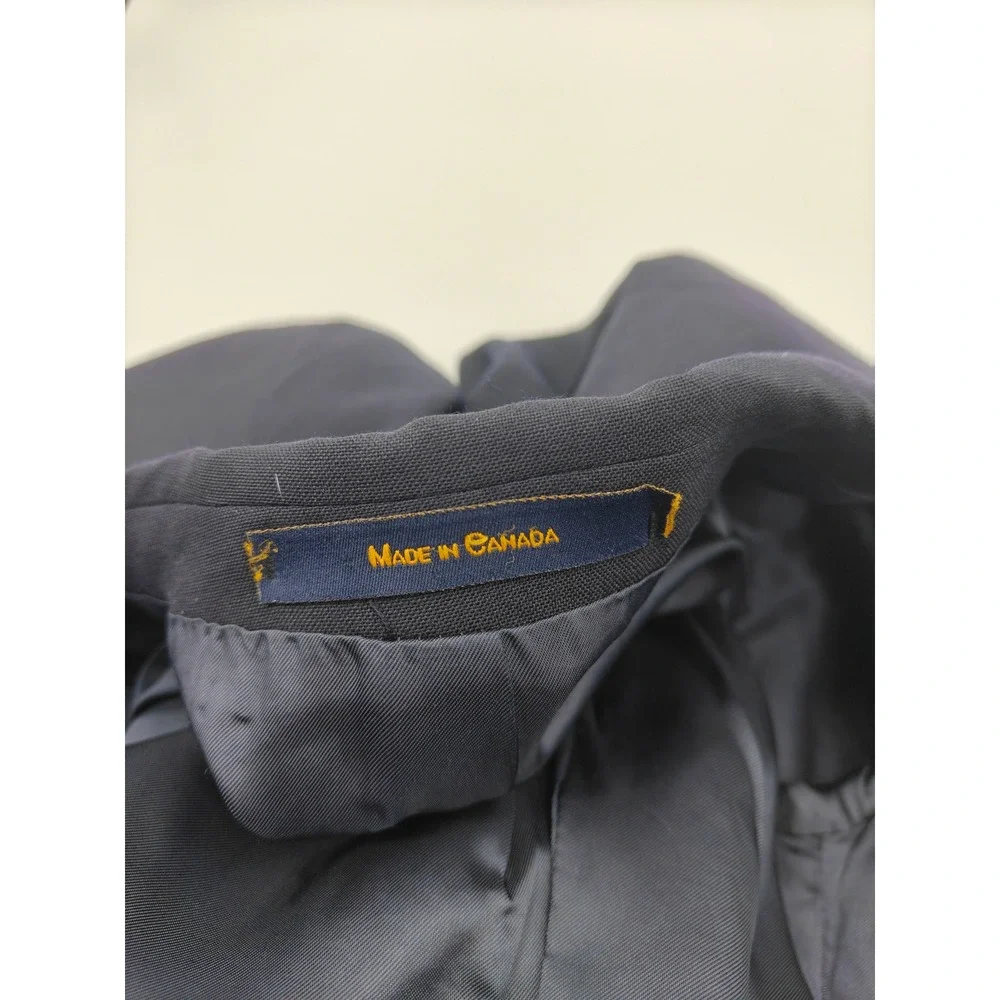 Polo University Club Ralph Lauren Navy Blue Pure Virgin Wool Blazer Gold Buttons